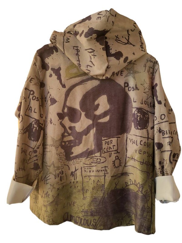 Blazer mit Kapuze militärgrün "SKULL", Gr. 38 - 42, 1x vergügbar