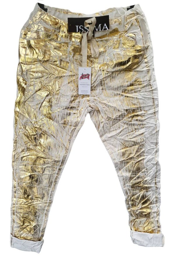 Stretchhose butter/gold, Gr. 38 - 42/44, 1x verfügbar