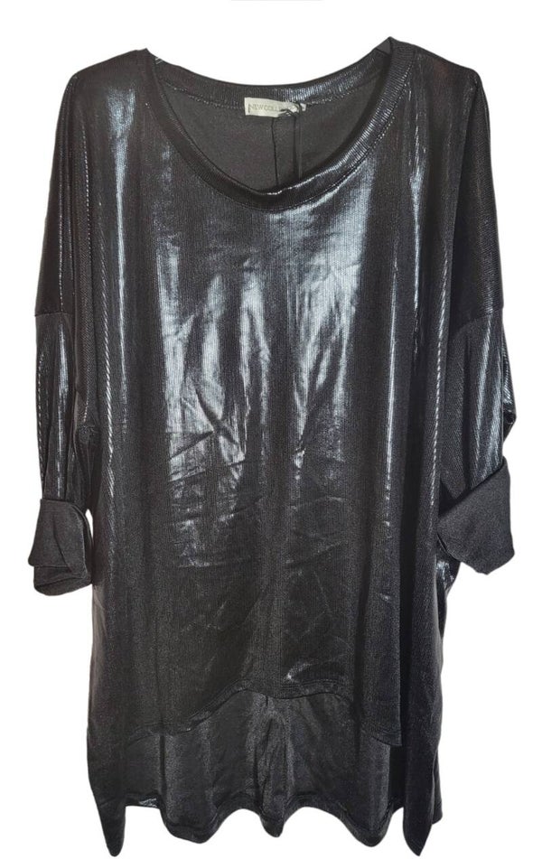 Sweatshirt schwarz Plättchen, Gr. 40 - 44, 1x verfügbar