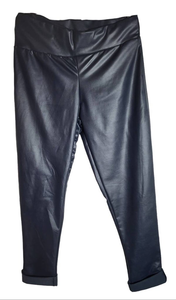 Lederimitat - Leggins navy, Gr. 38/40, 2x verfügbar