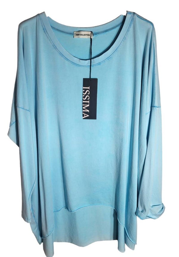 Sweatshirt türkis uni, Gr. 42/44 - 1x verfügbar