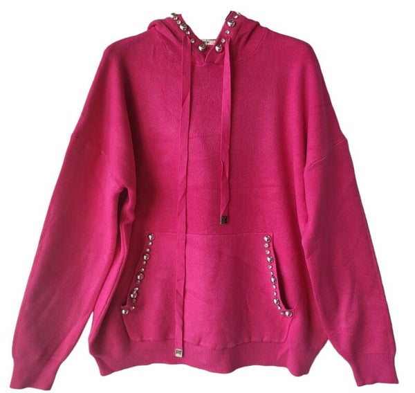 Kapuzenpullover pink mit "Bling bling", Gr. 40 - 42/44, 1x verfügbar