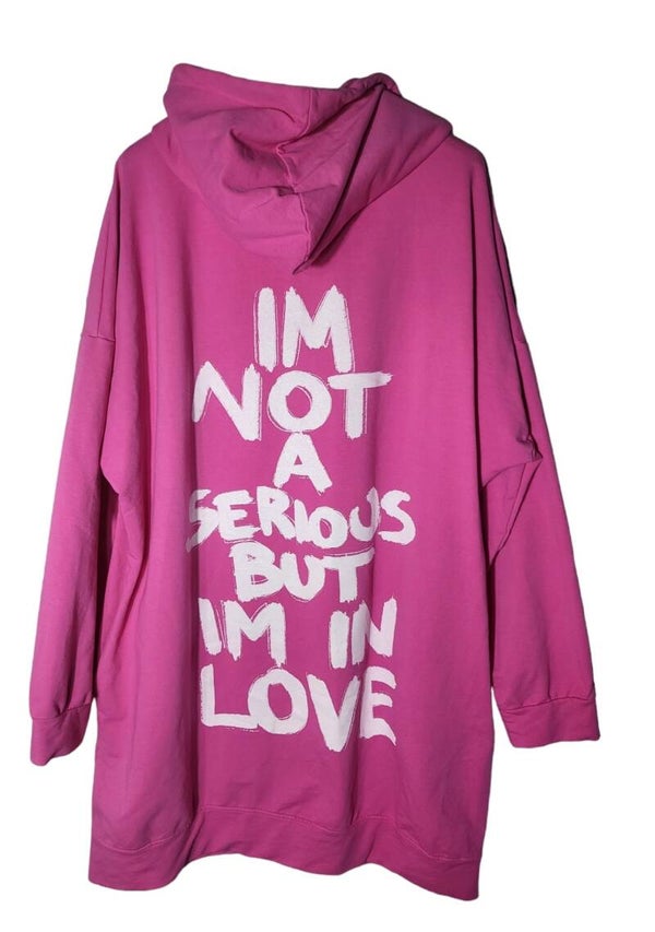 Kapuzenpullover pink " I'm not a....", Gr. 38 - 42/44, 1x verfügbar