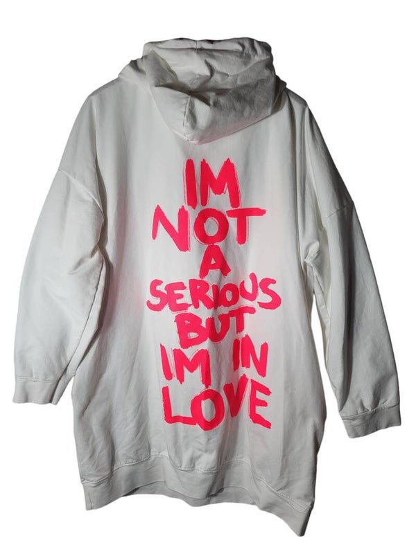 Kapuzenpullover weiss " I'm not a....", Gr. 38 - 42/44, 1x verfügbar