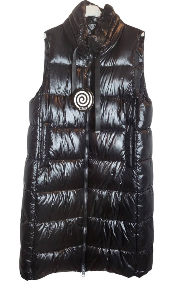 Weste schwarz lang, Gr. XL (44), 1x verfügbar