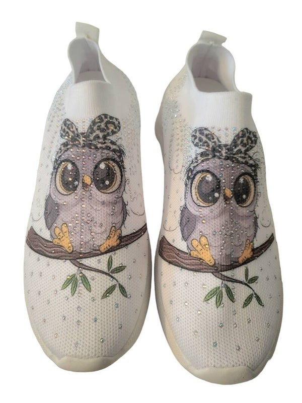 Sneakers "Eule" mit Glitzersteichen, Gr. 39 - 1x verfügbar