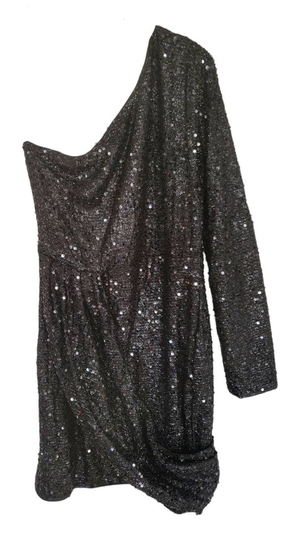 Paillettenkleid schwarz, Gr. L/XL (38/40) - 1x verfügbar