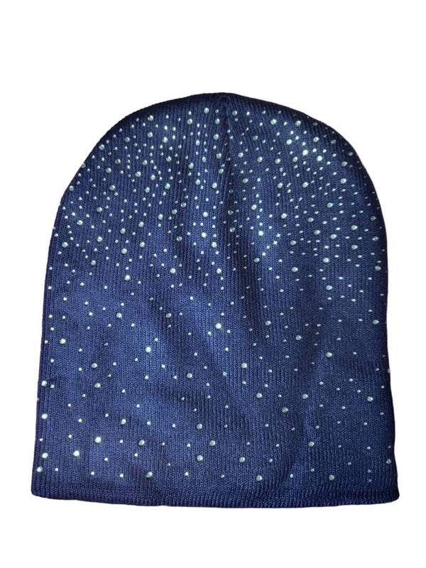 Mütze blau mit Glitzersteinchen, Gr. onesize, 1x verfügbar