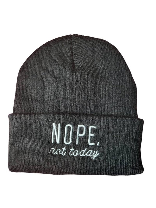 Mütze schwarz "NOPE, not today", Gr. onesize, 1x verfügbar