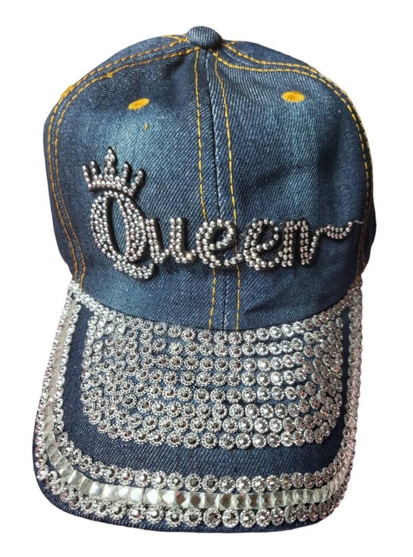 Baseballcap jeans "QUEEN", Gr. onesize - 1x verfügbar