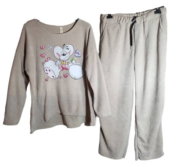 Zweiteiler beige "Knuddelmaus", Gr. 40 - 42/44, 1x verfügbar