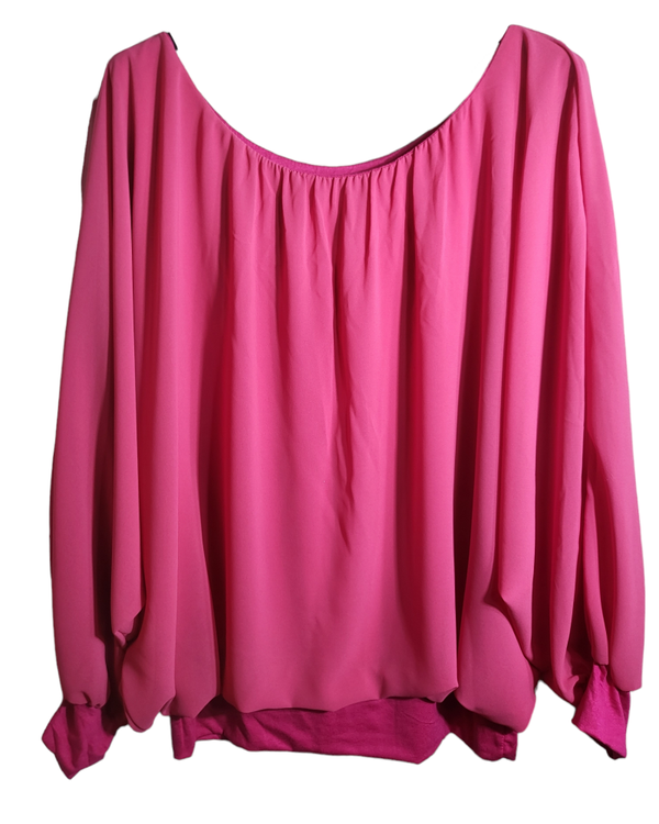 Fledermausshirt langarm himmbeere, Gr. 46 - 50, 1x verfügbar