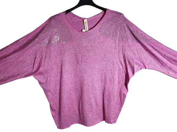 Pullover rosa mit Engelsflügel, Gr. 38 - 42, 1x verfügbar