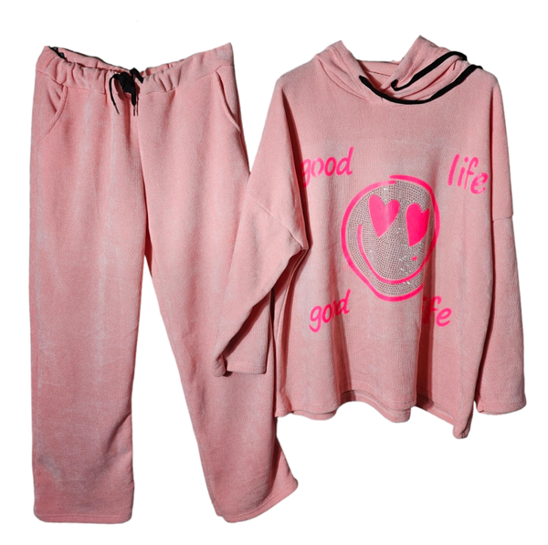 2teiler rosa "Smiley", Gr. 42/44, 1x verfügbar