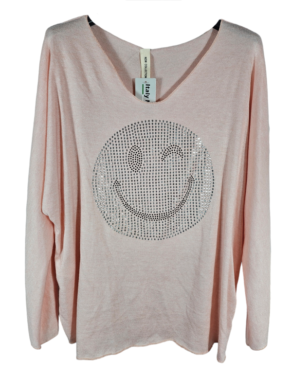 Pullover rosa "Smiley", Gr. 40/42, 1x verfügbar