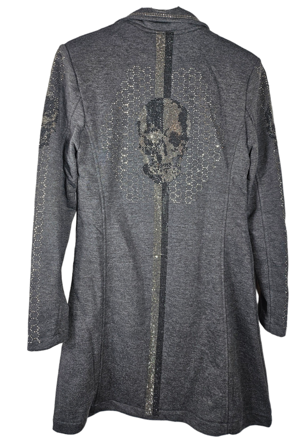 Longblazer grau "SKULL", Gr. XL (42/44), 1x verfügbar
