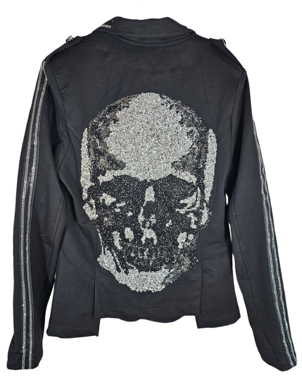 Kurzblazer schwarz "SKULL & STYLE", Gr. M (38), 1x verfügbar