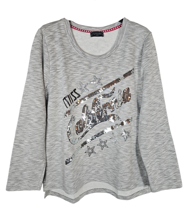 Pullover grau "Miss California", Gr. L (40/42), 1x verfügbar