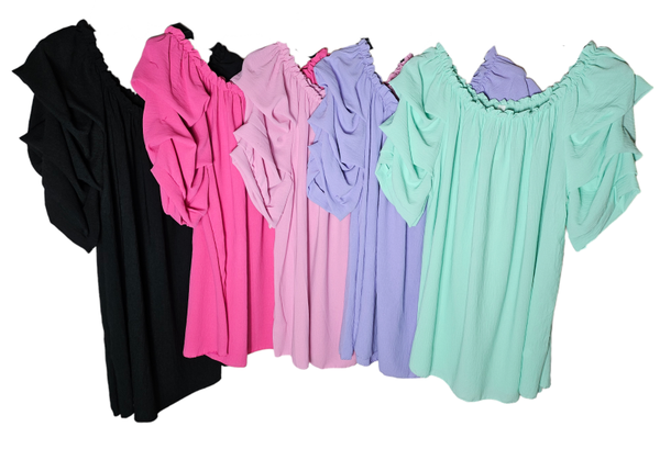 Bluse schwarz mit Raffärmeln, Gr. 42/44 - 46, 1x verfügbar