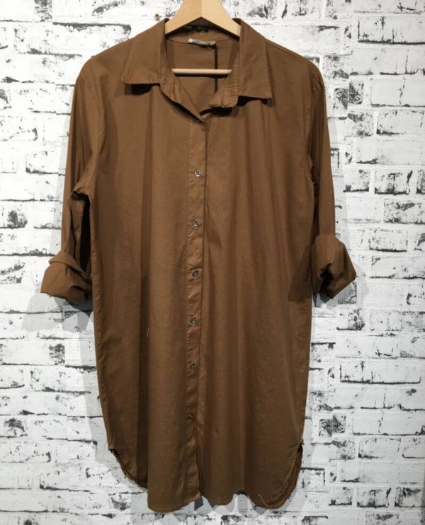 Bluse langarm cammel, Gr. 38 - 42/44 - 1x verfügbar