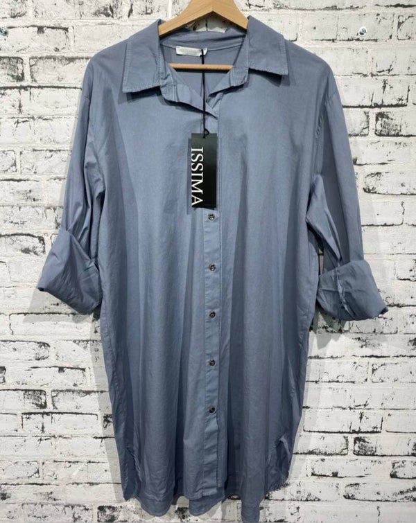 Bluse langarm jeans-blau, Gr. 38 - 42/44 - 1x verfügbar