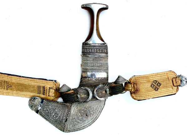 19th century antique OMAN Royal KHANJAR silver