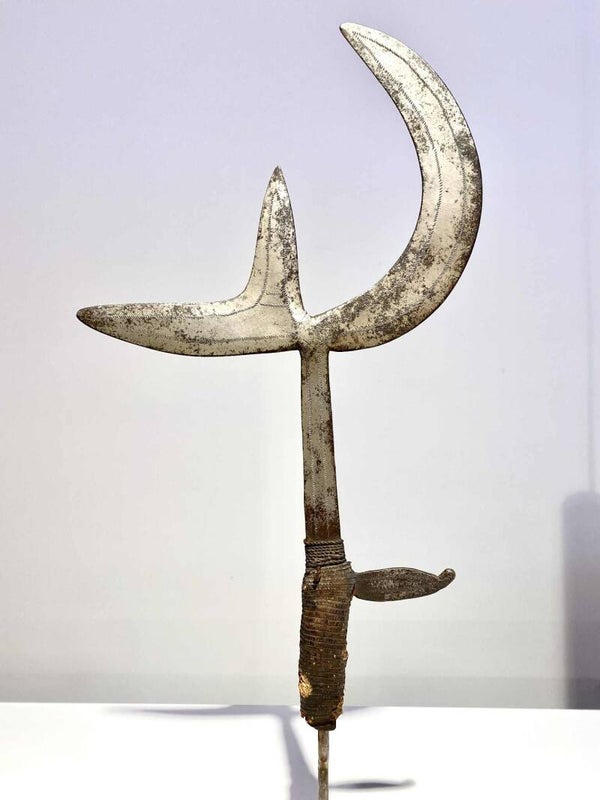 Antique And Rare Kipinga Throwing Knife Tribe Ngombe Bwaka Congo Central Africa -1880-1920