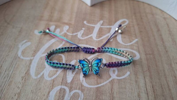 Makramee Armband Schmetterling