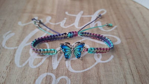 Makramee Armband Schmetterling