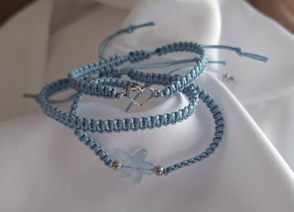 Armband Set Seestern blau
