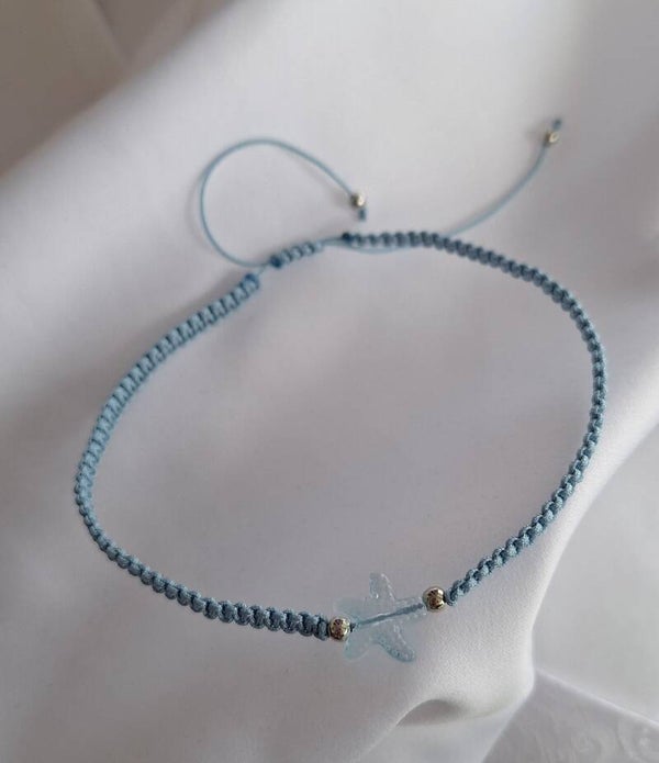 Fußband Seestern blau