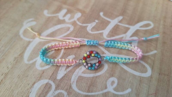 Makramee Armband bunt