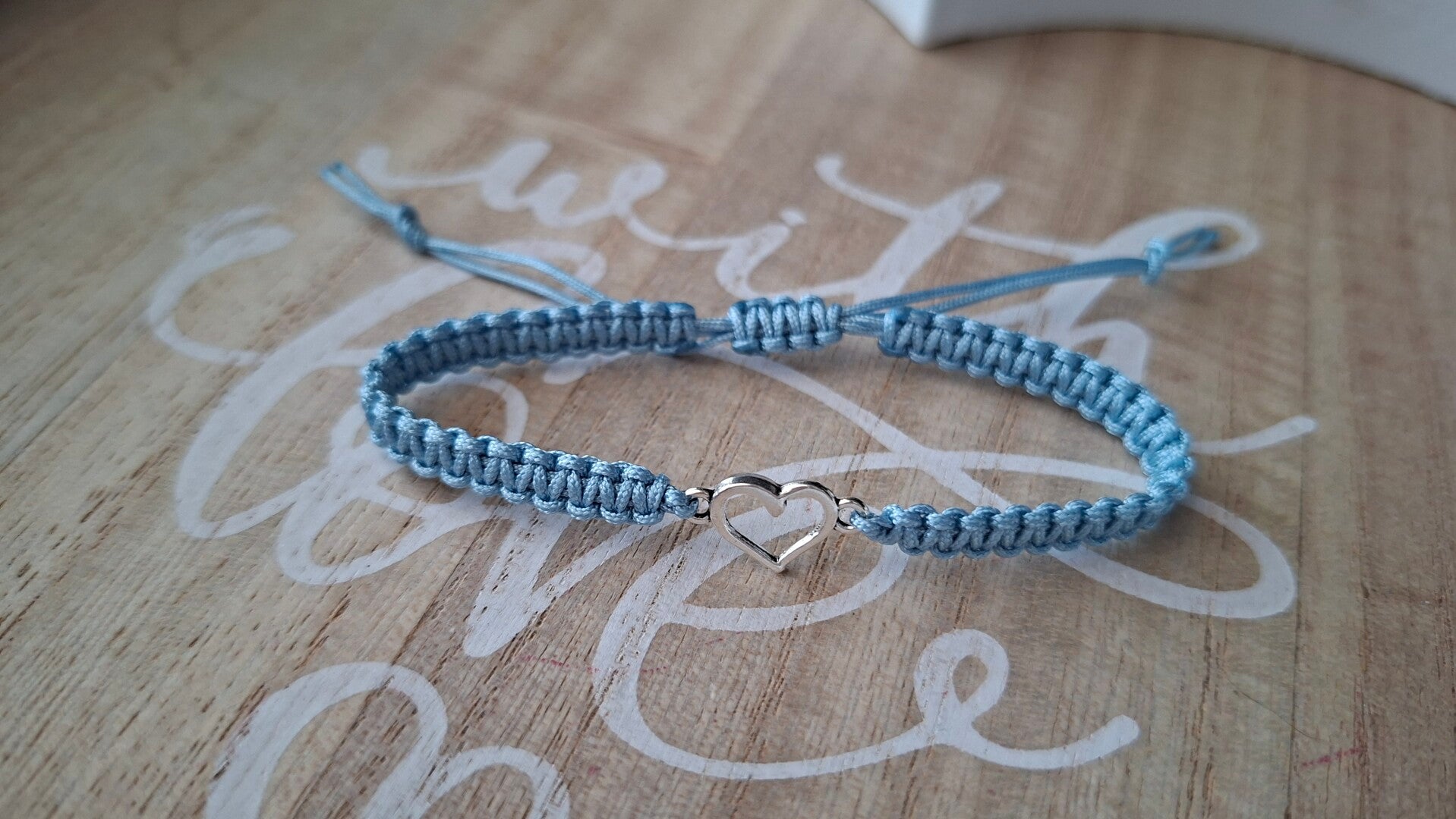Armband hellblau Herz