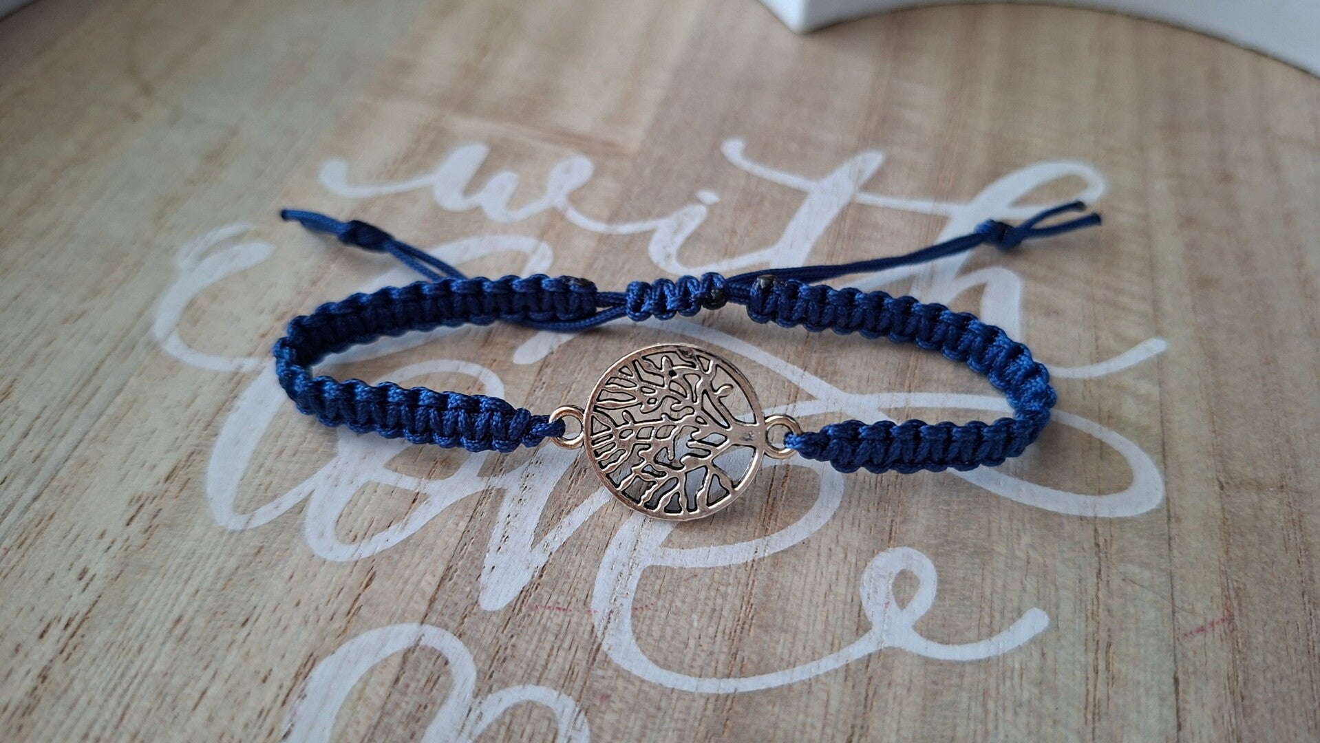 Armband dunkelblau Lebensbaum