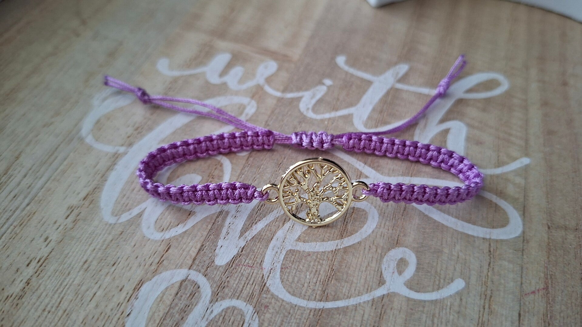 Armband Lebensbaum lila