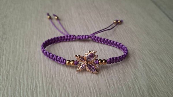 Armband Schmetterling lila