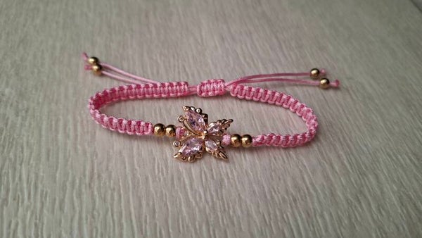 Armband Schmetterling rosa