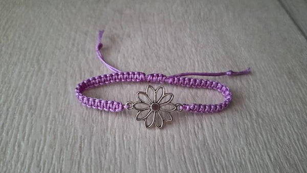 Armband Blume lila