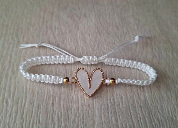 Armband Herz weiß