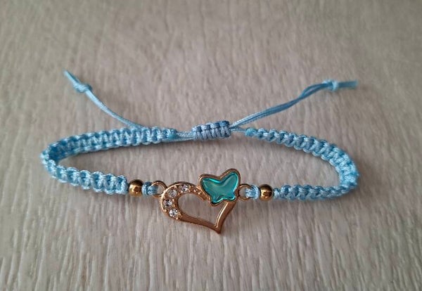 Armband Herz hellblau