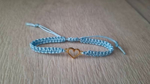 Armband Herz hellblau