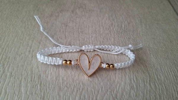 Armband Herz weiß
