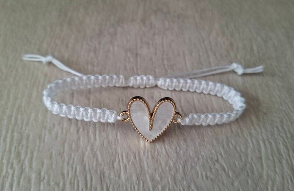 Armband Herz weiß