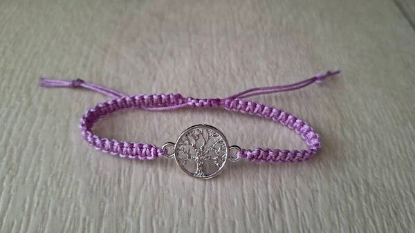 Armband Lebensbaum lila