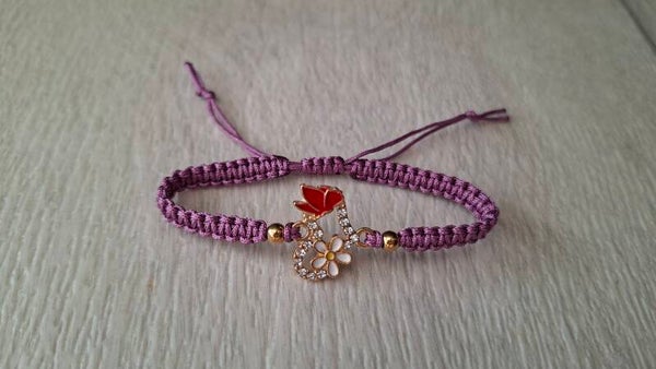 Armband Herz lila
