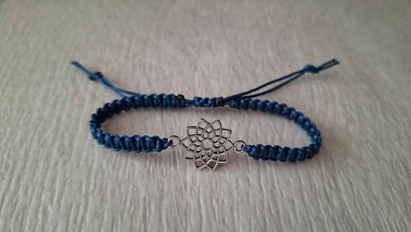 Armband Blume des Lebens blau