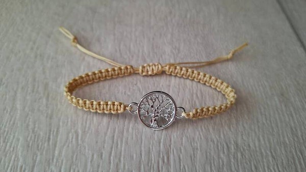 Armband Lebensbaum beige