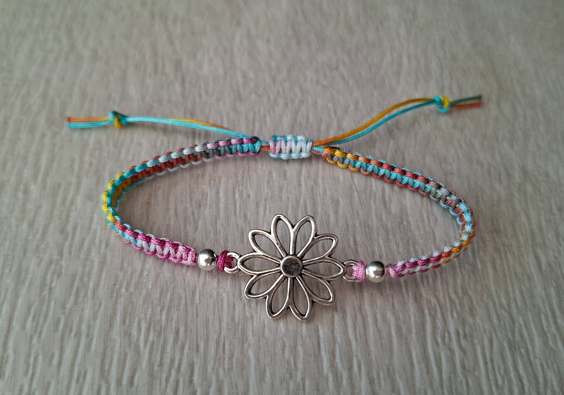 Armband Blume bunt
