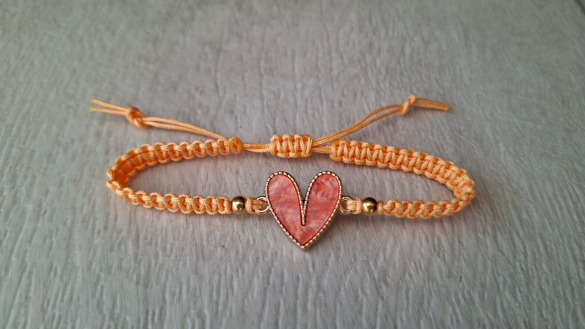 Armband Herz orange