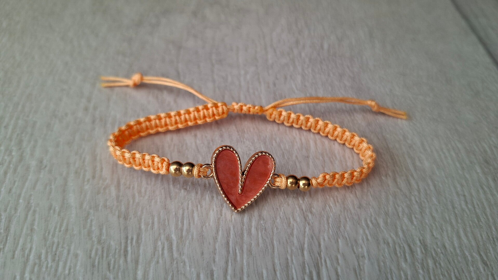 Armband Herz orange